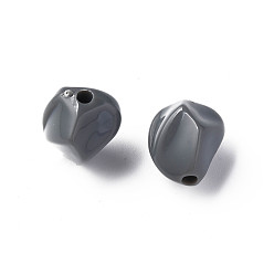 Серый Непрозрачные акриловые бусины, самородки, серые, 16.5x15x13.5 мм, отверстие : 2.5 мм, Около 340 шт / 500 г