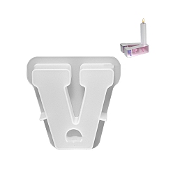 Белый Буква тисненая столбик свеча своими руками силиконовая, для изготовления ароматических свечей, белые, 120x117 мм