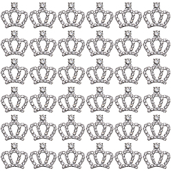 Серый 50шт. смоляные стразы-кабошоны, корона, серые, 16x17x3 мм