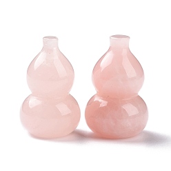 Quartz Rose Naturel a augmenté perles de quartz, sans trou, gourde, 38x24mm