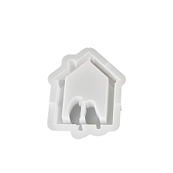 Белый Силиконовые формы для демонстрации пищевых продуктов своими руками, формы для литья смолы, дом, белые, 132x110x17 мм