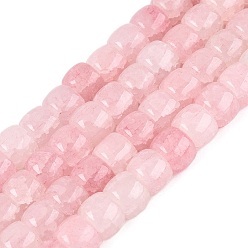 Pink Нити из окрашенных стеклянных бусин с эффектом омбре, имитация драгоценных камней, рондель, розовые, 8x6 мм, отверстие : 1~1.4 мм, около 114~125 шт / нитка, 28.35~30.71 дюйм (72~78 см)
