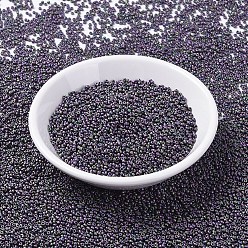 (RR2019) Матовый Металлический Ирис Баклажанов Миюки круглые бусины рокайль, японский бисер, 11/0, (rr 2019) матовый ирис из баклажанов, 11/0, 2x1.3 мм, Отверстие: 0.8 мм, о 1100 шт / бутылка, 10 г / бутылка