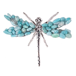 Amazonite Natural Amazonite Dragonfly Display Decorations, Animal Crafts for Table Decor Home Decor, 100x80mm