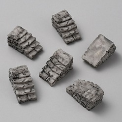 Темно-Серый Украшения в форме ступенек из смоляного камня, украшения для дома, темно-серый, 27.5x16x13.5 мм