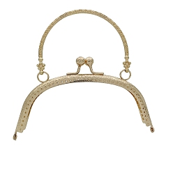 Light Gold Ручка-рамка для кошелька с замком-поцелуем из железа, с ручкой, для изготовления портмоне, золотой свет, 165 мм