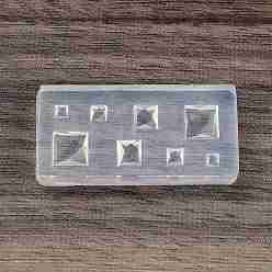 Квадрат Силиконовые формы для дизайна ногтей своими руками, для diy уф смолы, аксессуары для украшения ногтей из эпоксидной смолы, квадратный, 1.9~2x4~4.1x0.6~0.7 см, внутренний диаметр: 2~6.5x2~6.5 мм