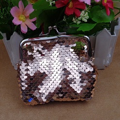 Лавандовый румянец Кукольная сумочка трапециевидной формы из нетканого материала, с железным каркасом для кошелька платинового цвета и пайетками, принадлежности для американских кукол, лавандовый румянец, 70x90 мм