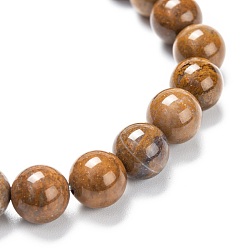 Другие Нефриты Браслеты из бусин стрейч с натуральными драгоценными камнями, круглые, внутренний диаметр: 2-1/8 дюйм (5.5 см), бусины : 8~9 мм