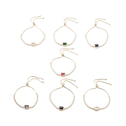 (52) Непрозрачная лаванда Кубический цирконий прямоугольный браслет из серебра с кристаллами и стразами, настоящие позолоченные украшения из латуни для женщин, разноцветные, 18 дюйм (10-1/4 см)