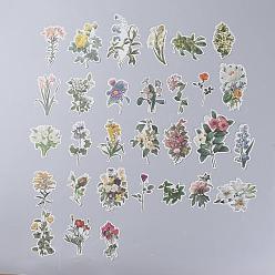 Цветок Уплотнительные наклейки, этикетки наклейки наклейки, для скрапбукинга, детские поделки художественных промыслов, альбом, цветочным узором, 7.4x4.8 см, 60 шт / комплект