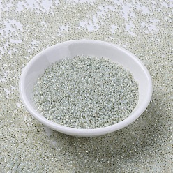 (RR2353) Бледно-лаймовый Опаловый с Серебряной Подкладкой Миюки круглые бусины рокайль, японский бисер, (rr 2353) серебристый бледно-салатовый опал, 11/0, 2x1.3 мм, Отверстие : 0.8 мм , около 5500 шт / 50 г