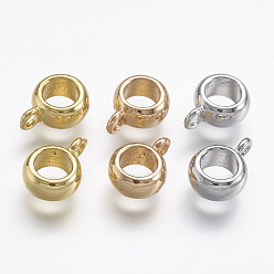 (52) Непрозрачная лаванда Поручни из латунной трубки, петля под залог, рондель, разноцветные, 11x8x4 мм, отверстие : 1.5 мм