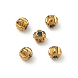 Тыква 304 из нержавеющей стали бусы, ионное покрытие (ip), долговечный, стойки покрытие, реальный 18 k позолоченный, тыква, 4.5x4 мм, отверстие : 1.6 мм