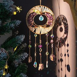 Аметист Подвески-ловцы солнца из железа, латуни и хрустального стекла, с помощью устройства для создания радуги из драгоценных камней, украшение сада и дома своими руками, яблочные прелести, золотые, 400x130 мм