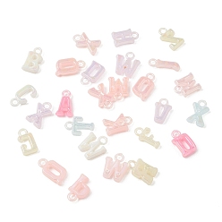 (52) Непрозрачная лаванда Имитация подвески желе акриловые, с покрытием AB цвета, подвески с буквой az~z, разноцветные, 14~16x5~13x4 мм, отверстие : 2 мм, около 2100 шт / 500 г