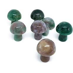 (RRHB277) Кристалл на подкладке из медово-бежевого цвета Фигурки целебных грибов из натурального индийского агата, Украшения из камня с энергией Рейки, 20 мм