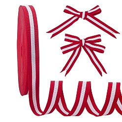 Красный Полиэстеровые полосатые ленты, аксессуары для одежды, красные, 3/4 дюйм (20 мм), около 50.00 ярдов (45.72 м) / комплект