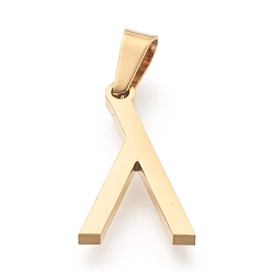 Letter L 304 подвески из нержавеющей стали, греческий алфавит, letter.l, 17x10x1 мм, отверстие : 3x5.5 мм