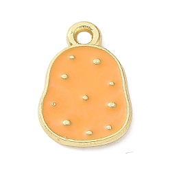 Potato Pendentifs en émail , or, pomme de terre, 15x10x1.5mm, Trou: 1.5mm