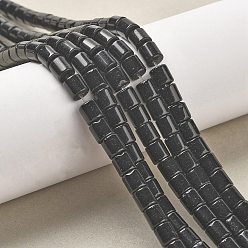 Column Натуральный черный обсидиан бисер пряди, колонка, колонка, 6~6.5x6~6.5 мм, отверстие : 0.8 мм, около 60~61 шт / нитка, 15.55 дюйм (39.5 см)