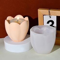 Белый Цветок своими руками изготовление свечей, формы для литья смолы, для уф-смолы, изготовление изделий из эпоксидной смолы, белые, 79.5x81x84.5 мм, внутренний диаметр: 40.5 мм