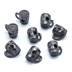 Gunmetal Brass Beads, Cadmium Free & Nickel Free & Lead Free, Cup, Gunmetal, 9x10.5x7mm, Hole: 2.5mm