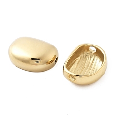 Настоящее золото 14K 304 из нержавеющей стали бусы, бусины с большим отверстием, боб, ионное покрытие (ip), реальный 14 k позолоченный, 23.5x30.5x10 мм, отверстие : 4.5 мм