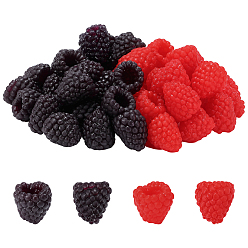 (52) Непрозрачная лаванда 50 шт. 2 цвета ПВХ пластик имитация малиновый, имитация фруктов, для витрин и фото реквизита, разноцветные, 21x20x18 мм, 25 шт / цвет