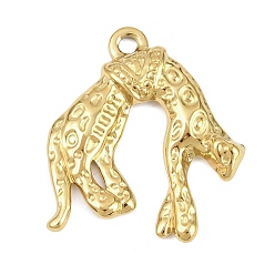 Leopard 304 подвески из нержавеющей стали, золотые, леопардовый шарм, 31.5x27x3.5 мм, отверстие : 2.5 мм