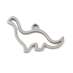 Нержавеющая Сталь Цвет Не тускнеет 5шт 201 подвески из нержавеющей стали, лазерная резка, очарование динозавра, цвет нержавеющей стали, 12x17.5x1 мм, отверстие : 1.2 мм