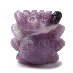 Лепидолит Украшения для выставки скульптур из натурального лепидолита, для домашнего офисного стола, паук, 30x25 мм