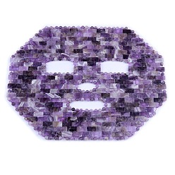 Аметист Маски для сна из натурального аметиста, инструменты для косметического массажа для охлаждающего массажера для лица, инструменты для медитации йоги, 240x290 мм