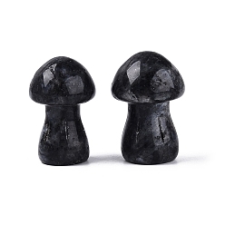 Larvikite Натуральные декоративные грибы ларвикита, фигурка для украшения домашнего рабочего стола, 35~37x21~22.5x21~22.5 мм
