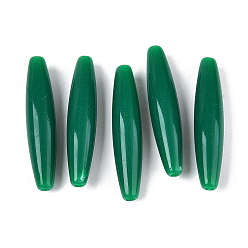 Зеленый Непрозрачные акриловые бусины, двухконусные, зелёные, 28x6 мм, отверстие : 1.5 мм, Около 793 шт / 500 г