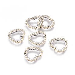 Серебро Японский бисер miyuki & toho ручной работы, с 304 кольцами из нержавеющей стали, Ткацкий станок, сердце, серебряные, серебряные, 13.5~14x15x1.8~2 мм