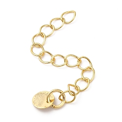 Золотой Латунь заканчивается цепью, без кадмия и без свинца, стойки покрытие, долговечный, золотые, 57.5 мм