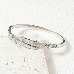 Серебро Браслеты из цинкового сплава со стразами для женщин, улитка, серебряные, внутренний диаметр: 2-3/8 дюйм (6 см)