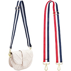(52) Непрозрачная лаванда 2 шт 2 цвета регулируемые ручки для сумок из полиэстера, с поворотными застежками из цинкового сплава, для аксессуаров для замены сумок, полоса, разноцветные, 76x3.8 см, 1 шт / цвет