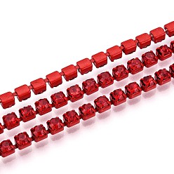 (123L) Белый крем непрозрачный блеск Железо горный хрусталь чашка цепи, с катушкой, огнеупорный кирпич, 3.5x3.5x3 мм, около 30.00 футов (9.14 м) / рулон