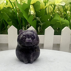 Аметист Натуральные аметистовые скульптурные украшения, для украшения стола домашнего офиса, морской волк, 30~40 мм