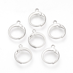 Нержавеющая Сталь Цвет Устойчивые к потускнению 304 фурнитура для сережек с застежкой-рычагом из нержавеющей стали, с петлей, цвет нержавеющей стали, 14.5x12x1.5 мм, отверстие : 1.2 мм, штифты : 0.5 мм