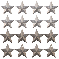 Платина 100 шт. 2 стили железные подвески и витринные украшения, звезда, платина, 37.5~40x39.5~40 мм, 50 шт / стиль