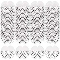 Прозрачный 150шт. ПВХ теплозащитные экраны, для приклеивания наращенных волос, круглые, прозрачные, 54x57x0.5 мм