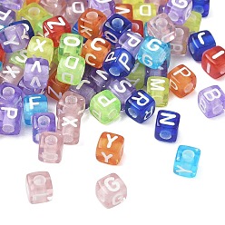 (52) Непрозрачная лаванда Аэрозольная краска прозрачные акриловые шарики, куб с письмом, разноцветные, 4.5x4.5x4.5 мм, отверстие : 2 мм, 7142 шт / 500 г