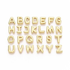 Золотой Латунные подвески, подвески с буквой az~z, золотые, 11~13x8~11x3~4 мм, отверстие : 3.5~6x1~1.2 мм, о 26 шт / комплект