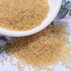 (RR251) Transparent Light Topaz AB MIYUKI Round Rocailles Beads, Japanese Seed Beads, (RR251) Transparent Light Topaz AB, 11/0, 2x1.3mm, Hole: 0.8mm, about 1100pcs/bottle, 10g/bottle