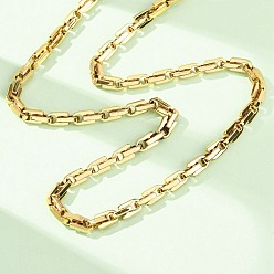 Настоящее золото 18K 304 Цепочки-колье из нержавеющей стали с арочными звеньями для женщин и мужчин, ионное покрытие (ip), реальный 18 k позолоченный, 22.24 дюйм (56.5 см)