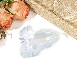 лаванда Заколки для волос с когтями из смолы, аксессуары для волос для женщин и девочек, бабочка, лаванда, 80 мм