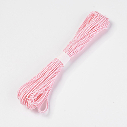 Бледно-Розовый Шнур бумажных шнуров, для изготовления ювелирных изделий, 2 -ply, розовый жемчуг, 2 мм, около 32.8 ярдов (30 м) / пачка
